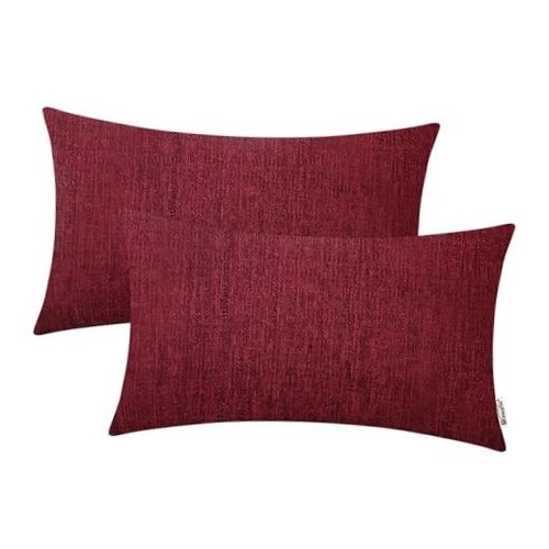 Chenille lumbar throw pillow - chenille,