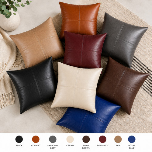 Genuine leather cushion - cushion, cover
